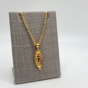 $120 Ben Amun 224K Gold Coin Chloe Pendant Necklace